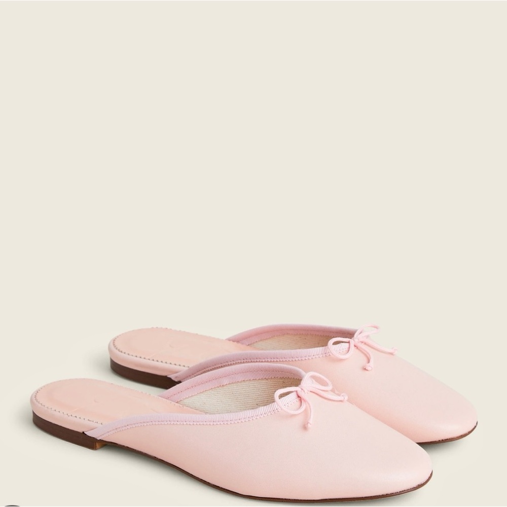 J. Crew Zoe ballet mules in leather Light Pink Size 8.5
